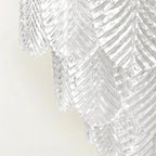 Elegant Leaf-Shaped Glass Crystal Chandelier