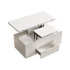 Foldable Lift-Top Coffee Table with 4 Stools & Storage