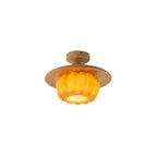 Contemporary Pumpkin Semi Flush Ceiling Light for Home Spaces