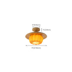 Contemporary Pumpkin Semi Flush Ceiling Light for Home Spaces