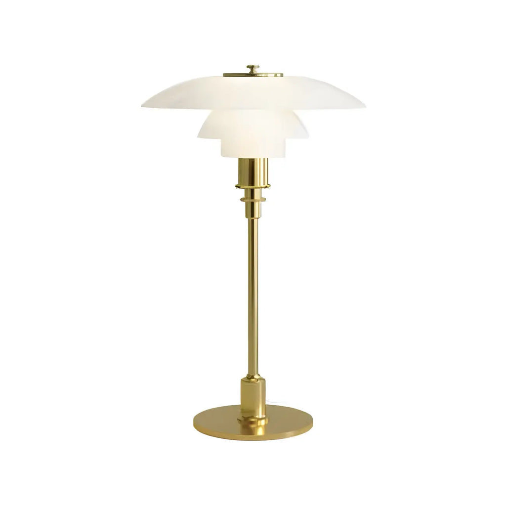 Modern White Glass Cone Table Lamp for Residential