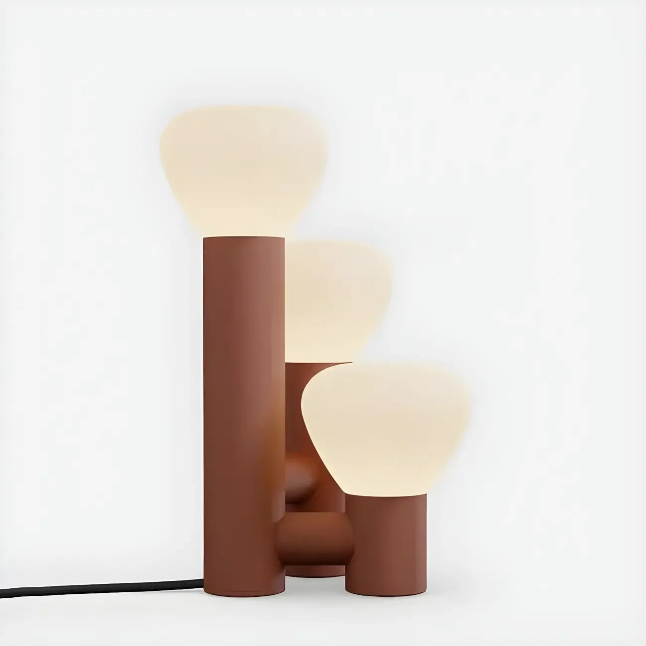 Modern Unique 3-Light Glass Table Lamp for Living Room