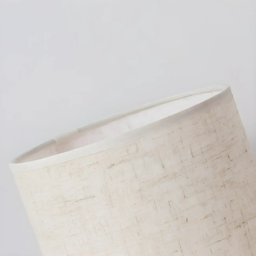 Rustic Round Wooden Table Lamp for Bedroom