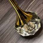 Elegant Pleated Shade Crystal Table Lamp for Living Room