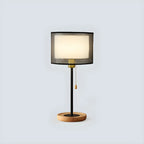 Modern Geometric Table Lamp Pull Chain Switch for Residential