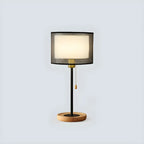 Modern Geometric Table Lamp Pull Chain Switch for Residential