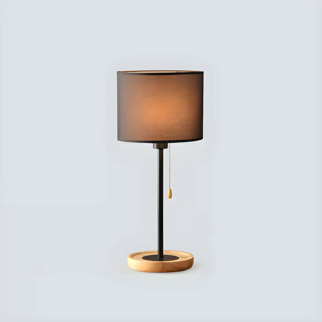 Modern Geometric Table Lamp Pull Chain Switch for Residential