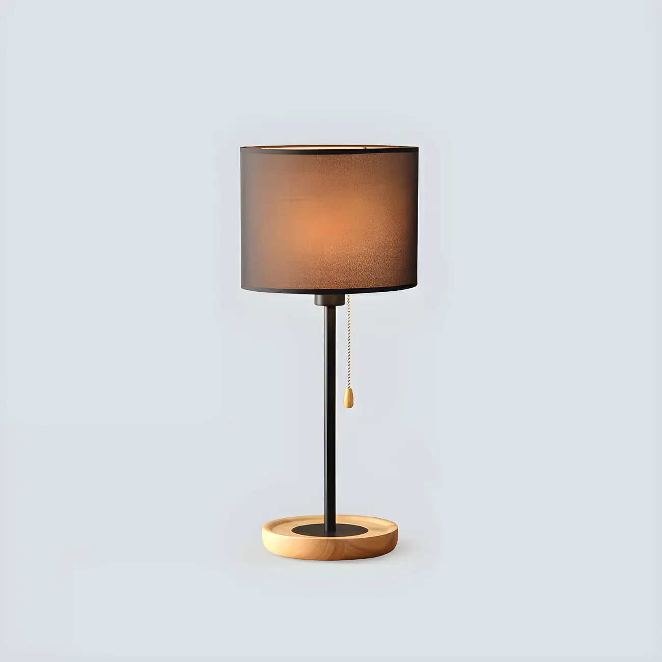 Modern Geometric Table Lamp Pull Chain Switch for Residential