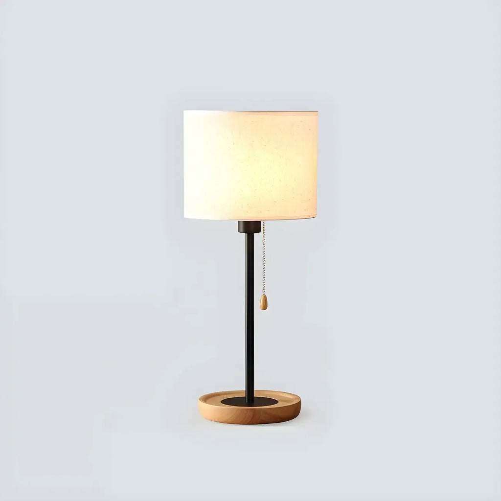 Modern Geometric Table Lamp Pull Chain Switch for Residential
