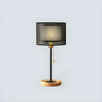 Modern Geometric Table Lamp Pull Chain Switch for Residential