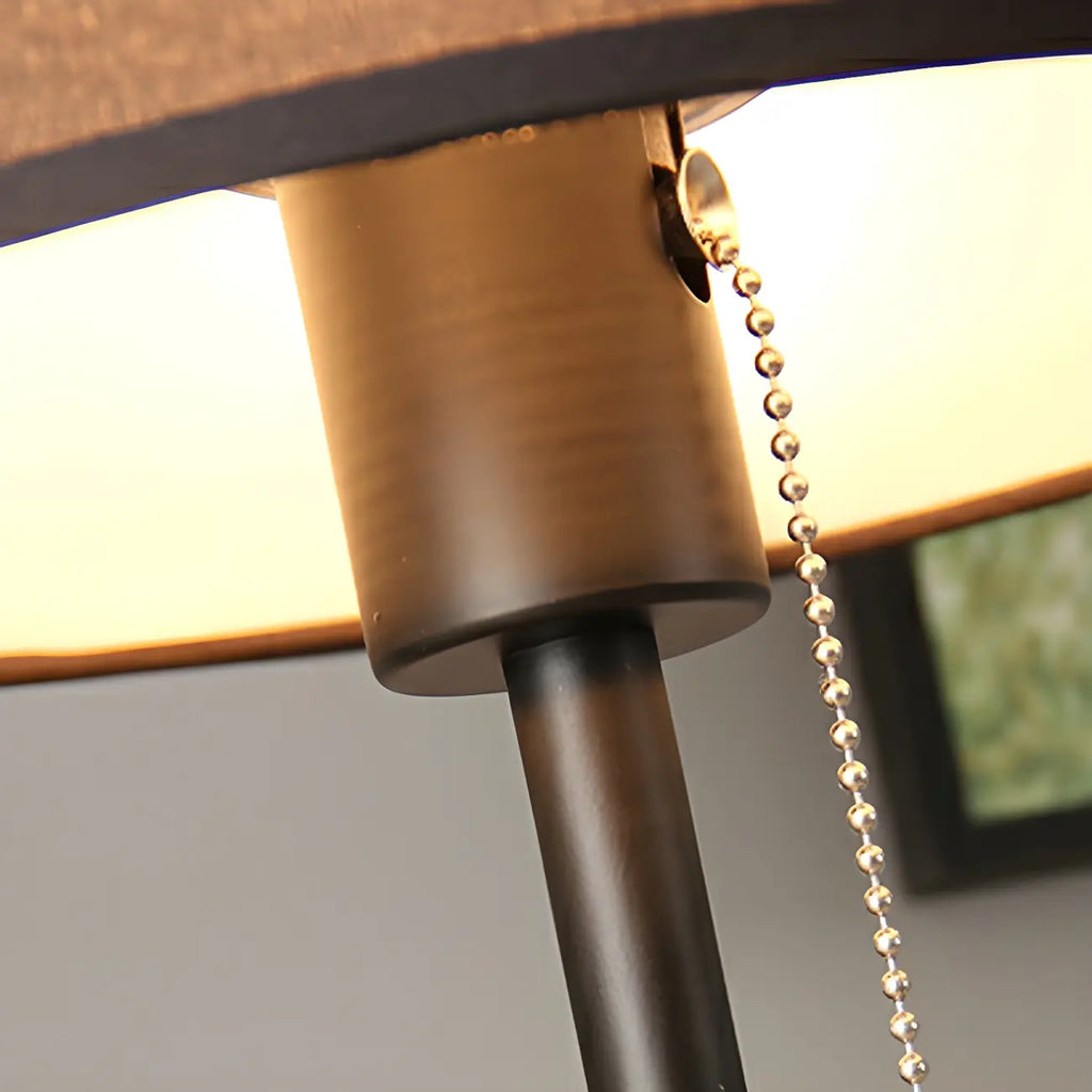 Modern Geometric Table Lamp Pull Chain Switch for Residential