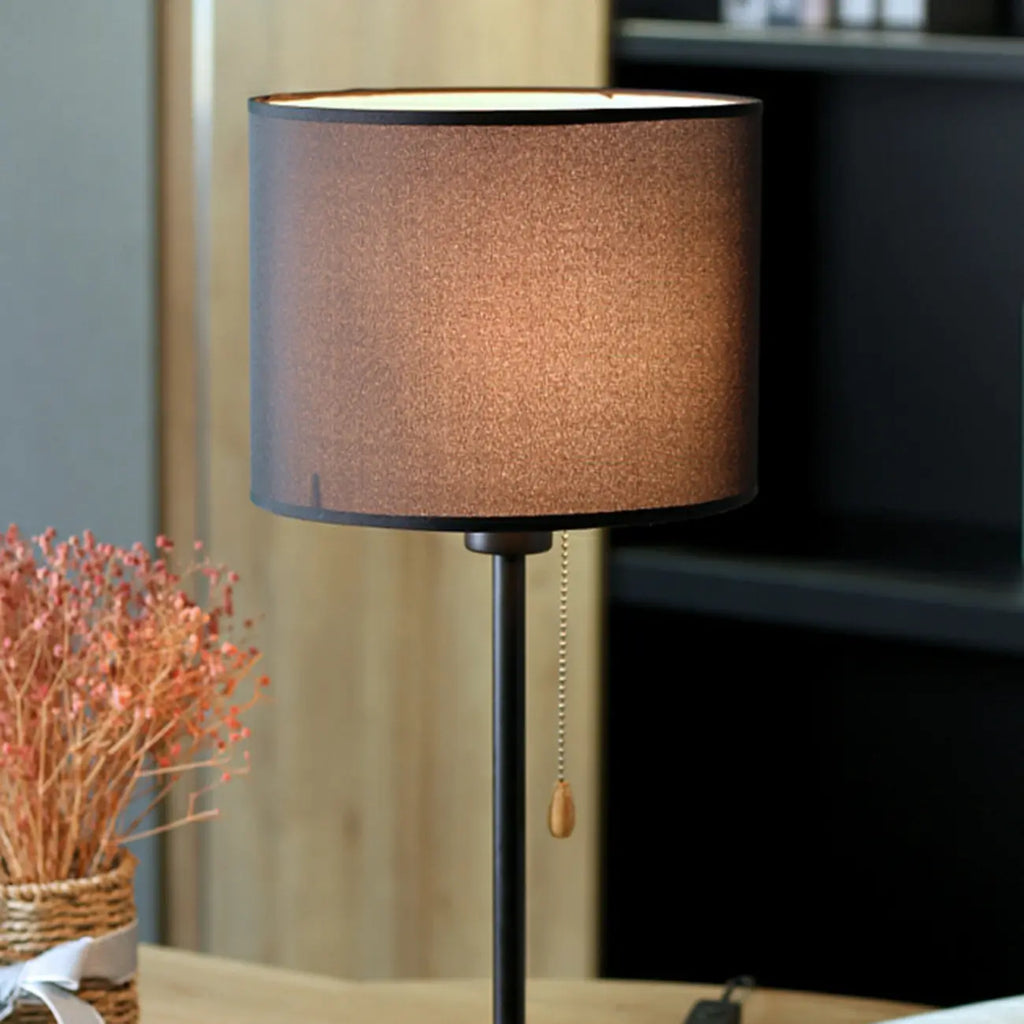 Modern Geometric Table Lamp Pull Chain Switch for Residential