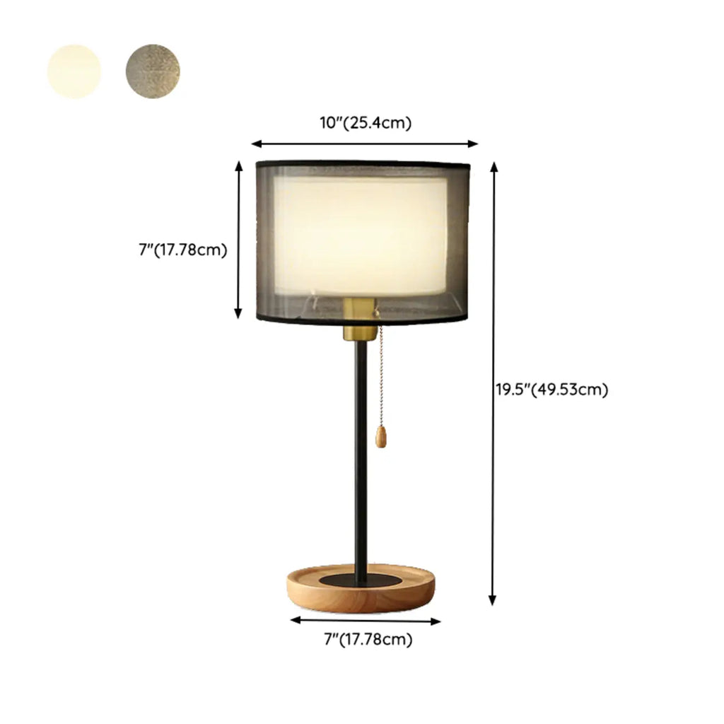 Modern Geometric Table Lamp Pull Chain Switch for Residential