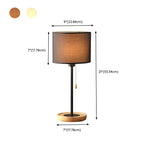 Modern Geometric Table Lamp Pull Chain Switch for Residential