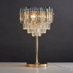 Glamorous Geometric Crystal Table Lamp