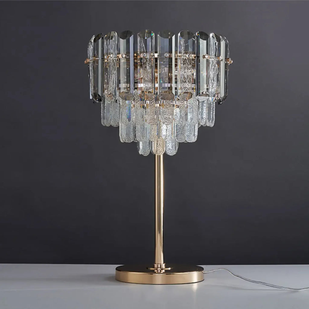 Glamorous Geometric Crystal Table Lamp