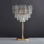 Glamorous Geometric Crystal Table Lamp