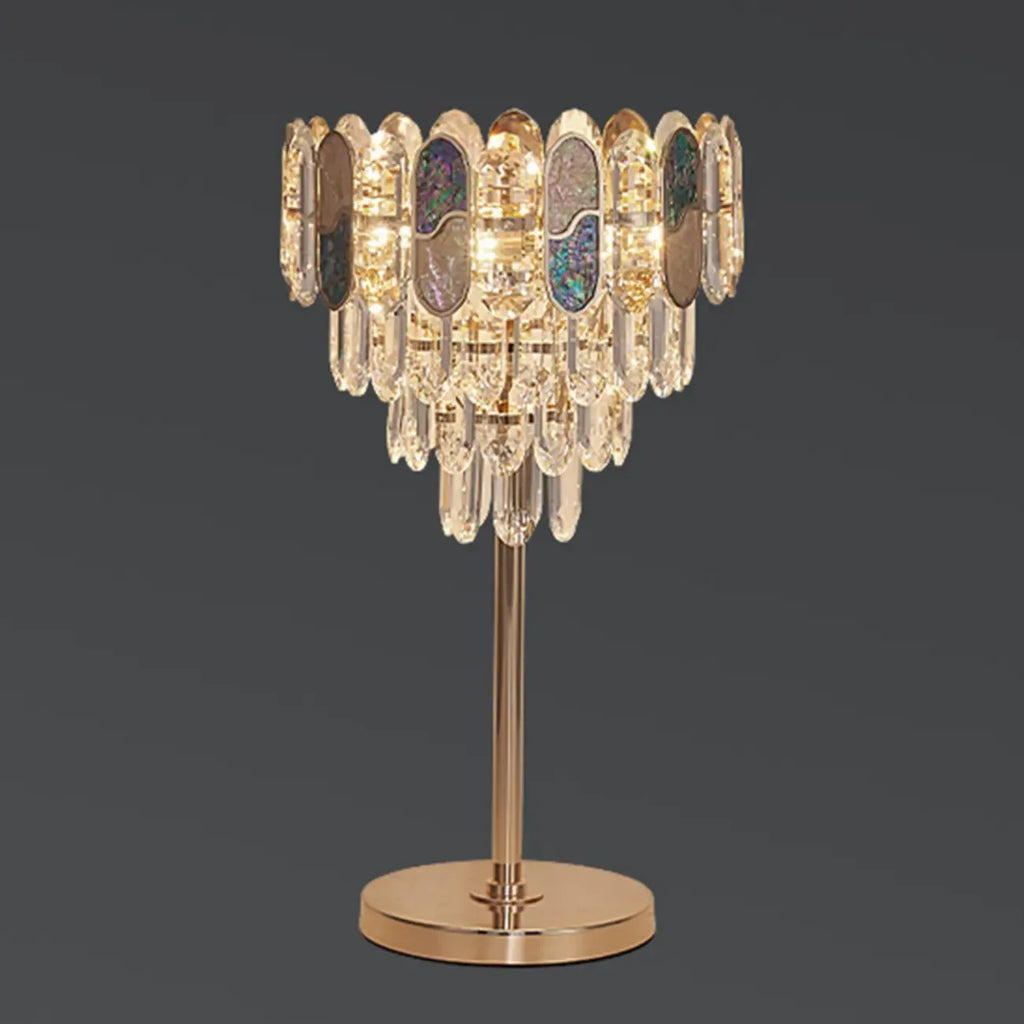 Glamorous Geometric Crystal Table Lamp