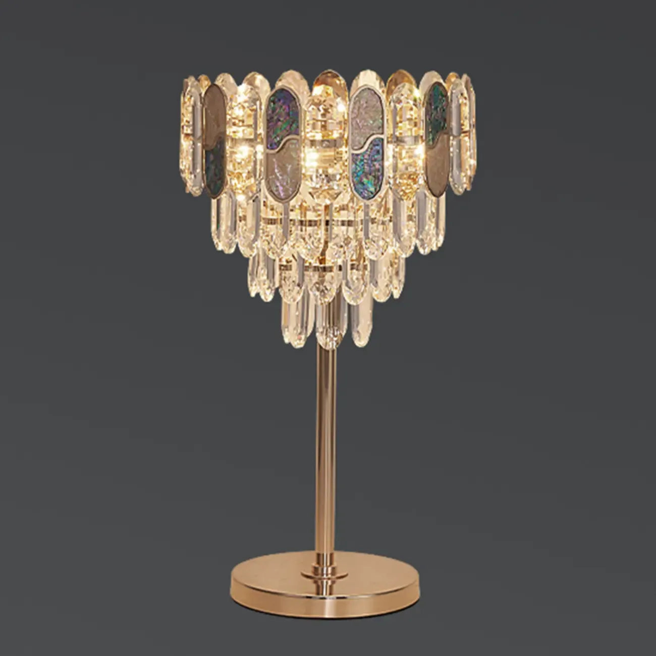 Glamorous Geometric Crystal Table Lamp
