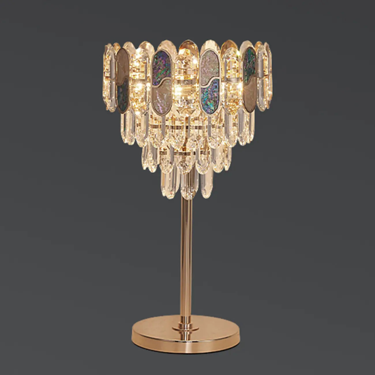 Glamorous Geometric Crystal Table Lamp