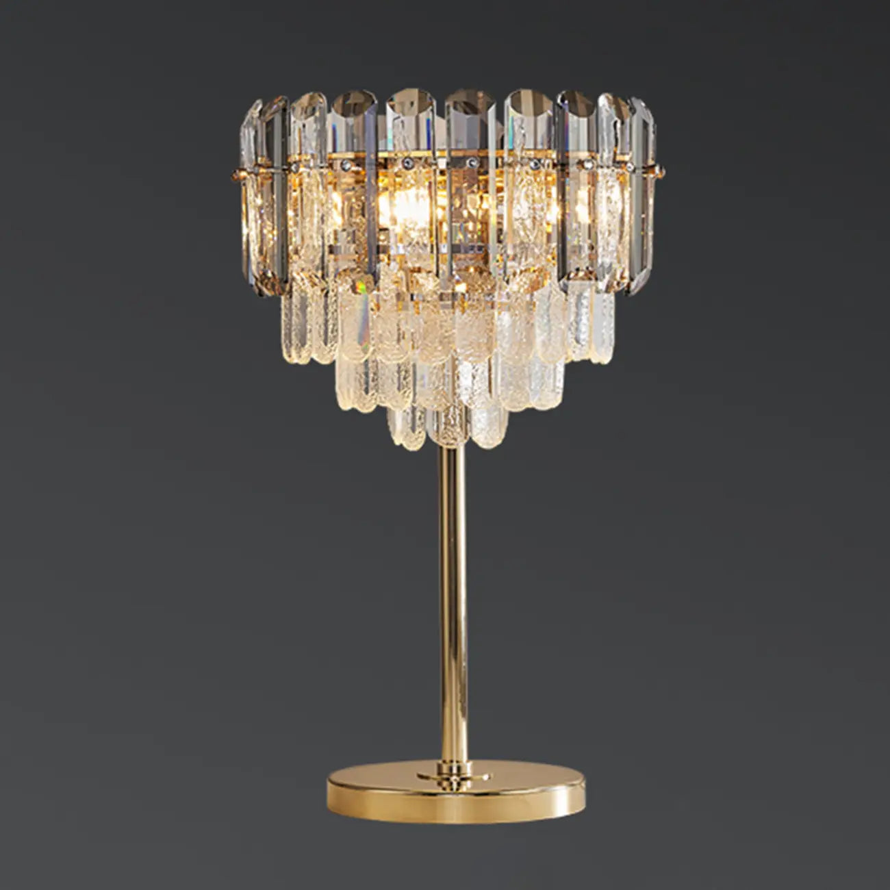 Glamorous Geometric Crystal Table Lamp