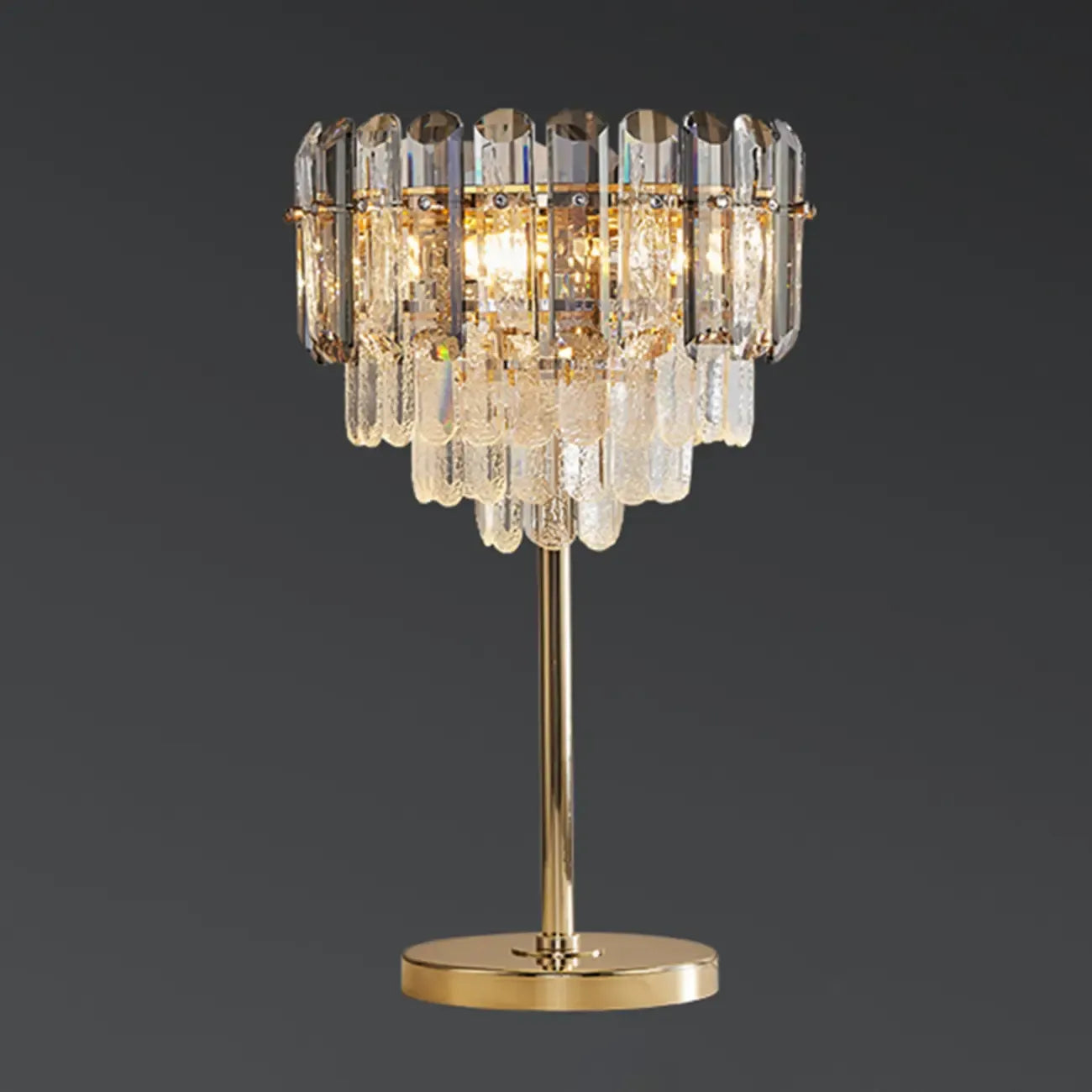 Glamorous Geometric Crystal Table Lamp