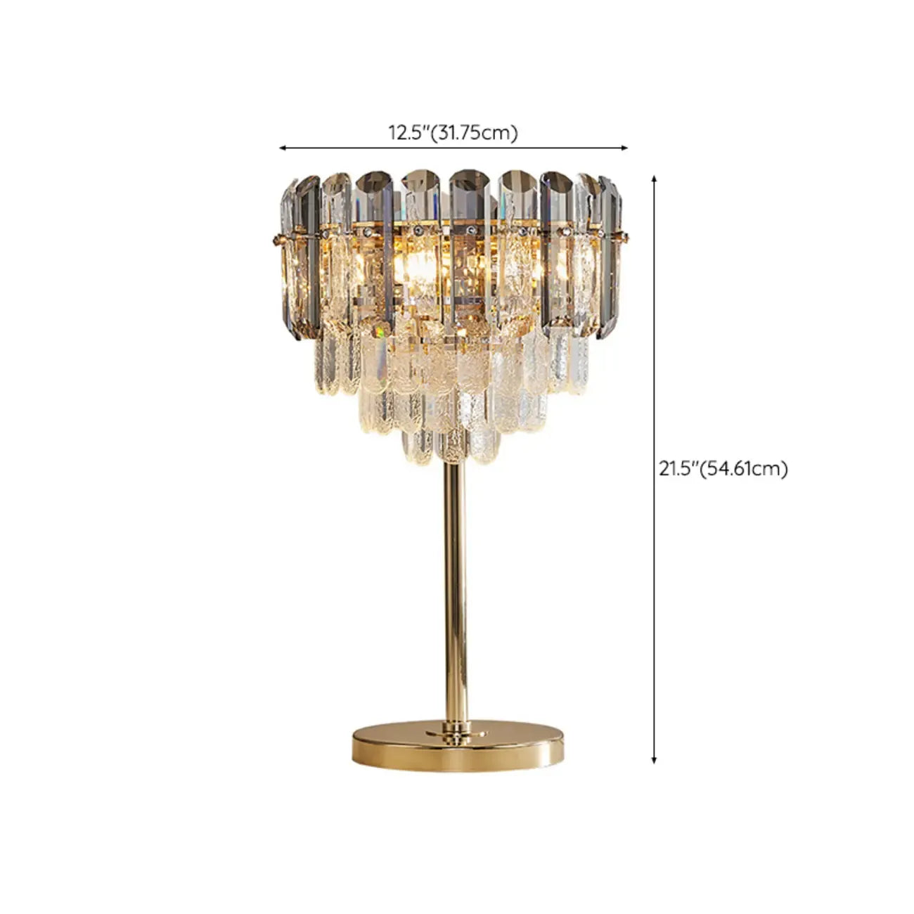 Glamorous Geometric Crystal Table Lamp