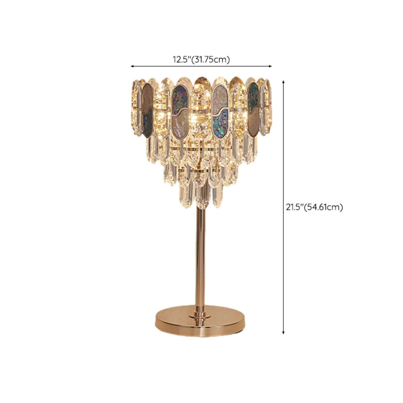 Glamorous Geometric Crystal Table Lamp