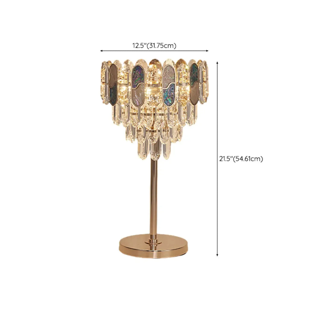 Glamorous Geometric Crystal Table Lamp