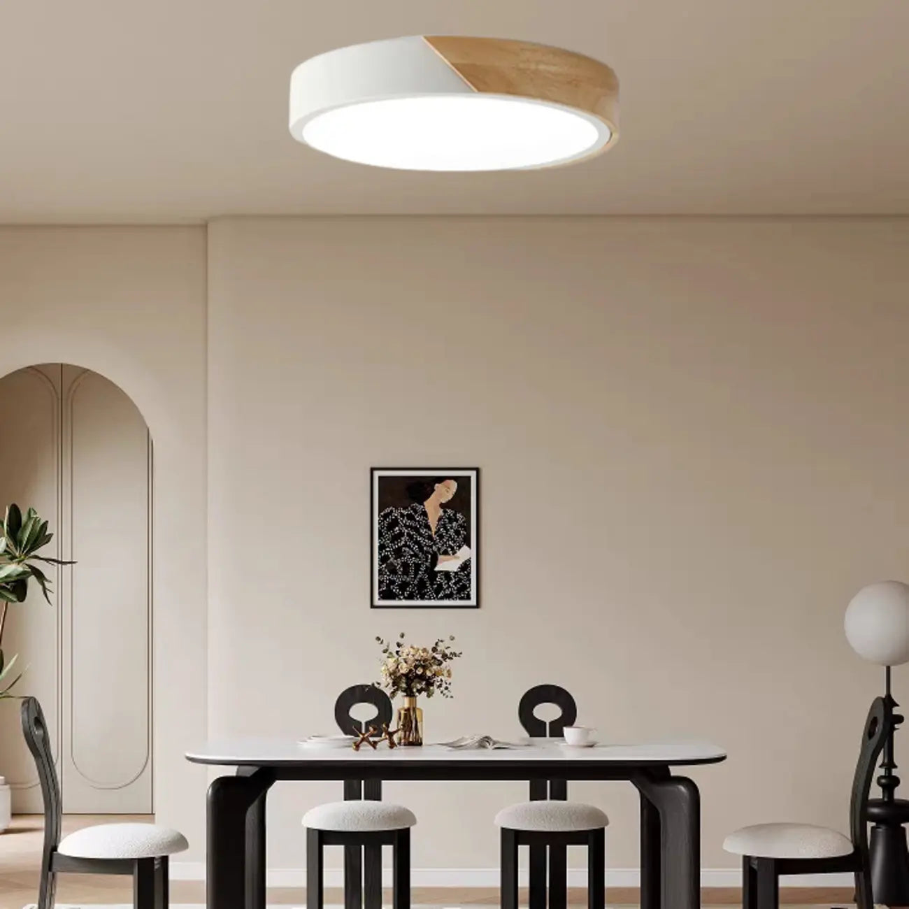 Circular Flush Mount LED Ceiling Light for Residential Use