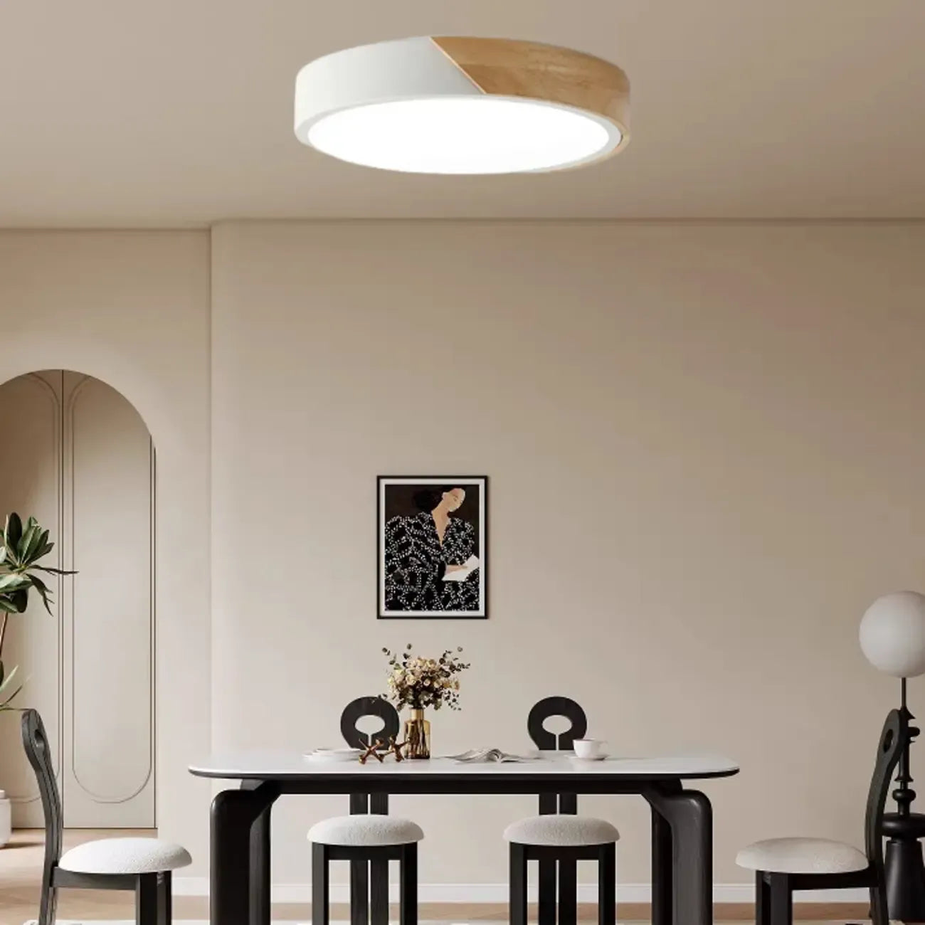 Circular Flush Mount LED Ceiling Light for Residential Use