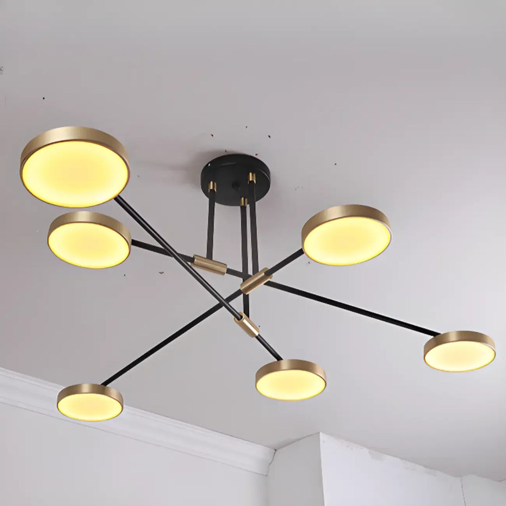 Contemporary Indoor LED Ceiling Light with Acrylic Shade