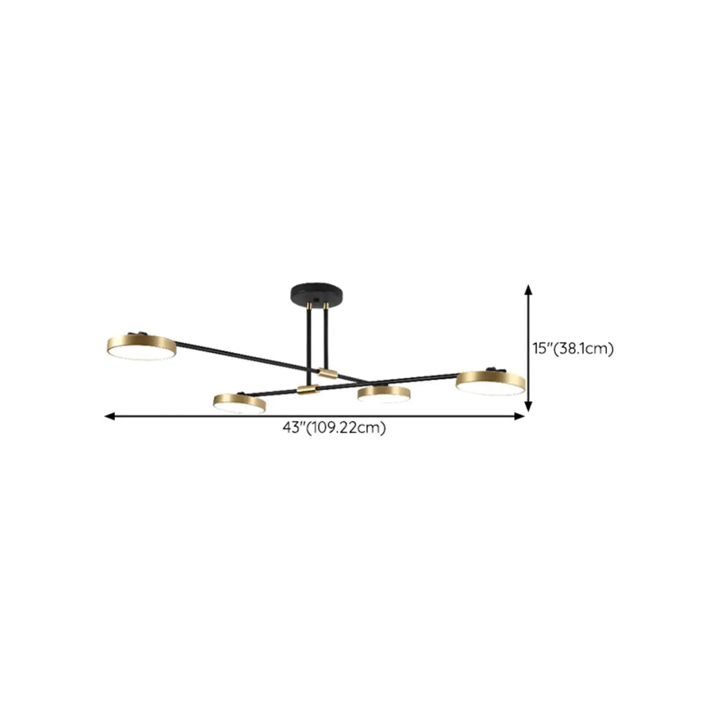 Contemporary Indoor LED Ceiling Light with Acrylic Shade