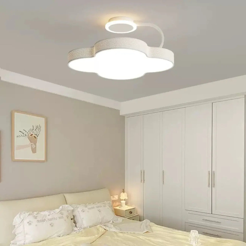 Dimmable Floral LED Ceiling Light with Acrylic Shade