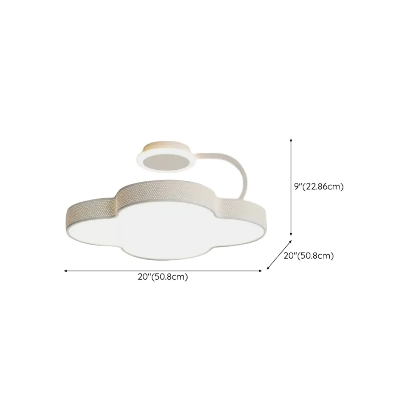 Dimmable Floral LED Ceiling Light with Acrylic Shade