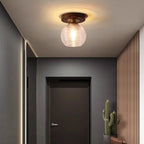 5 to 9 Inch Indoor Semi Flush Ceiling Light with Glass Shade