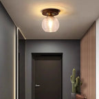 5 to 9 Inch Indoor Semi Flush Ceiling Light with Glass Shade