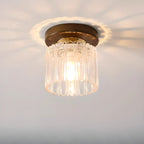 5 to 9 Inch Indoor Semi Flush Ceiling Light with Glass Shade