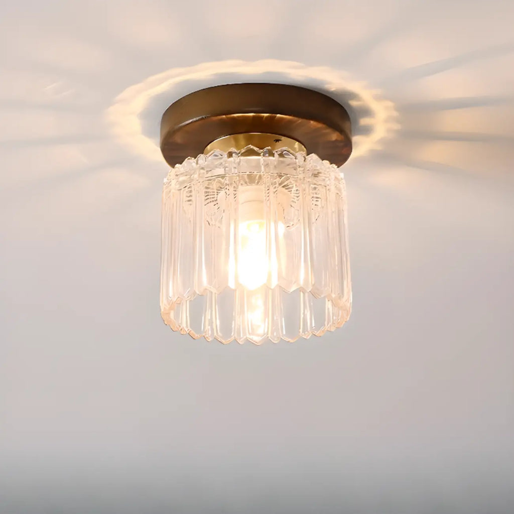 5 to 9 Inch Indoor Semi Flush Ceiling Light with Glass Shade