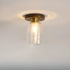 5 to 9 Inch Indoor Semi Flush Ceiling Light with Glass Shade