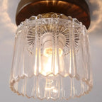 5 to 9 Inch Indoor Semi Flush Ceiling Light with Glass Shade