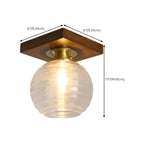 5 to 9 Inch Indoor Semi Flush Ceiling Light with Glass Shade