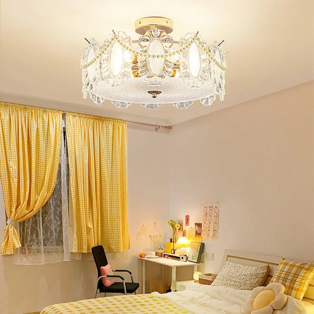 8 Modern Semi Flush Mount Ceiling Light for Living Room
