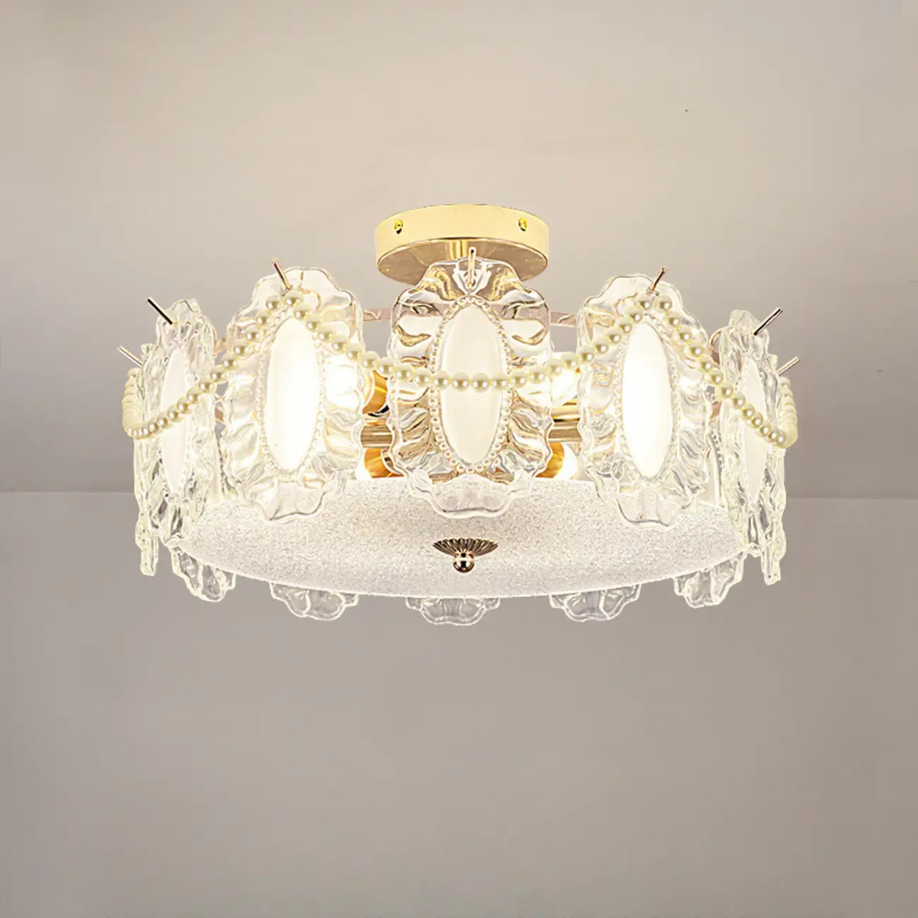 8 Modern Semi Flush Mount Ceiling Light for Living Room