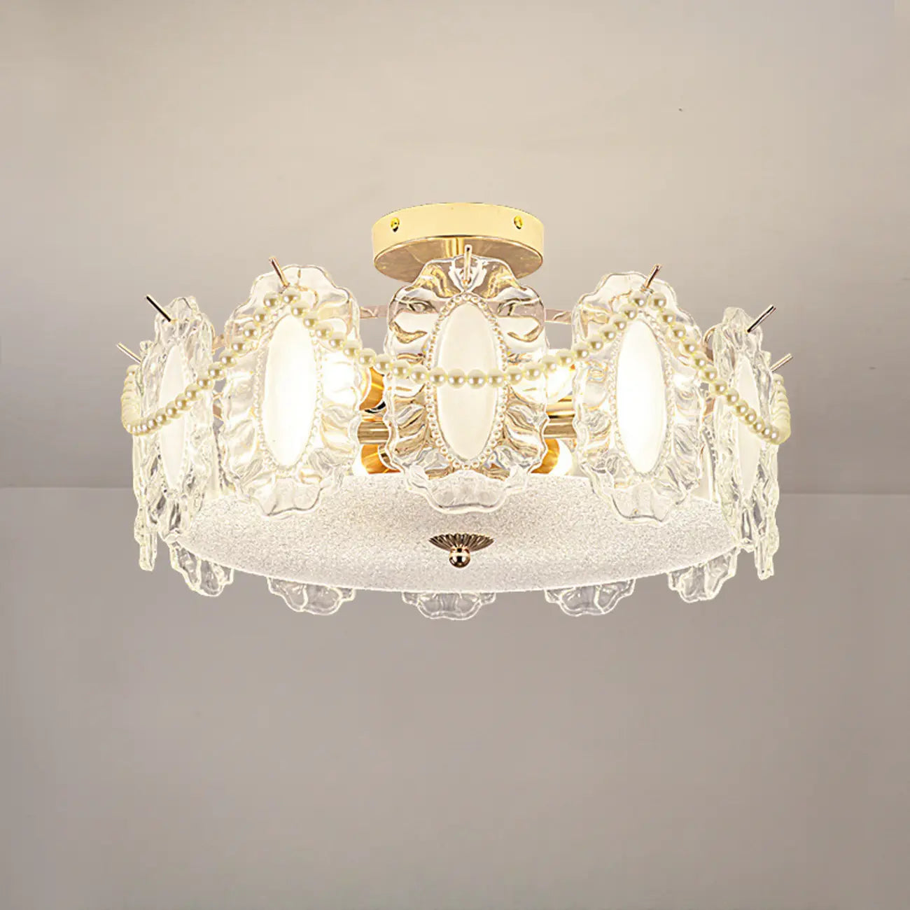 8 Modern Semi Flush Mount Ceiling Light for Living Room