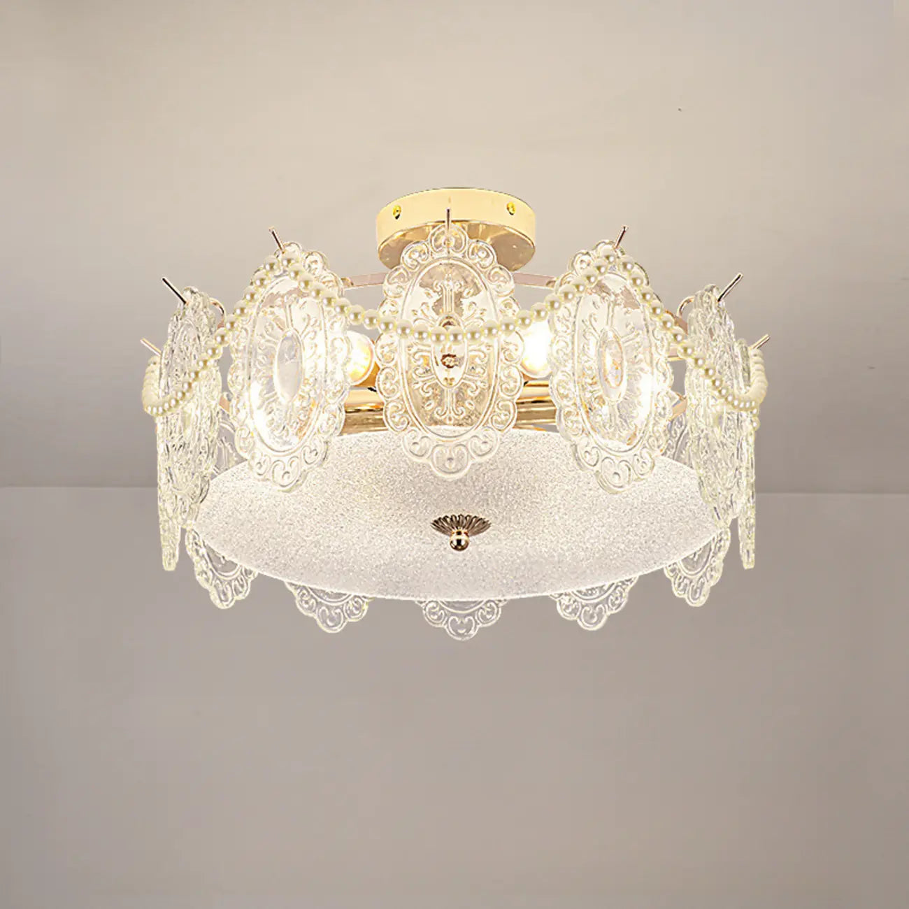 8 Modern Semi Flush Mount Ceiling Light for Living Room