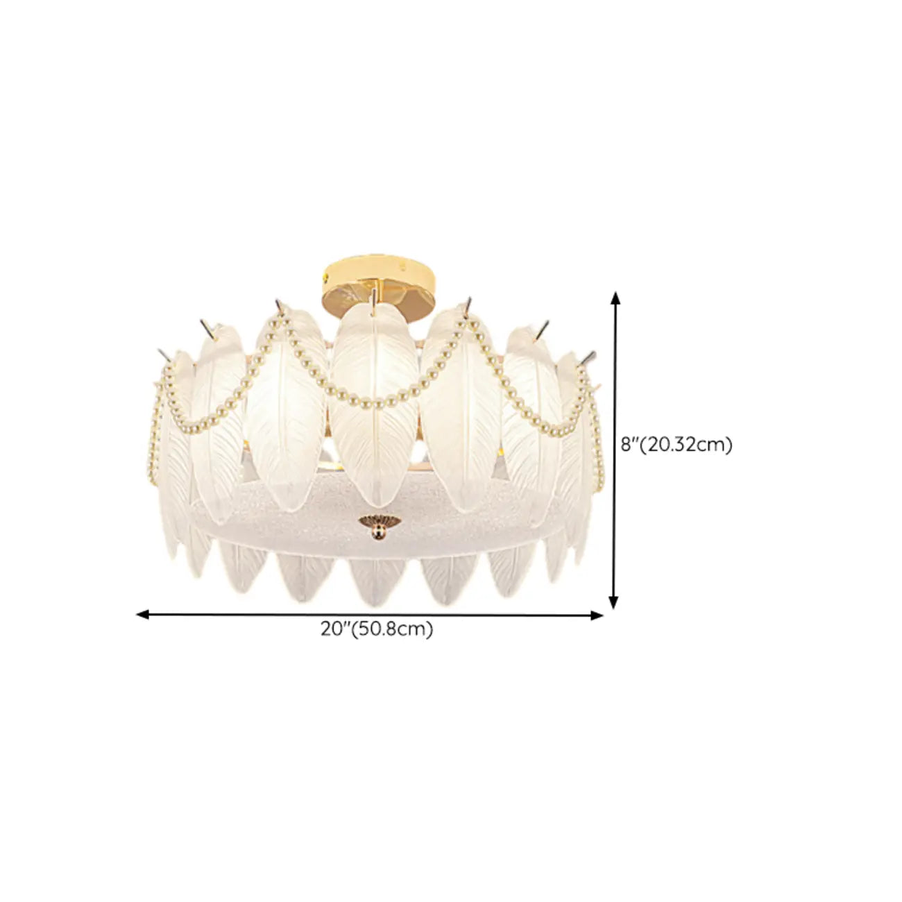 8 Modern Semi Flush Mount Ceiling Light for Living Room