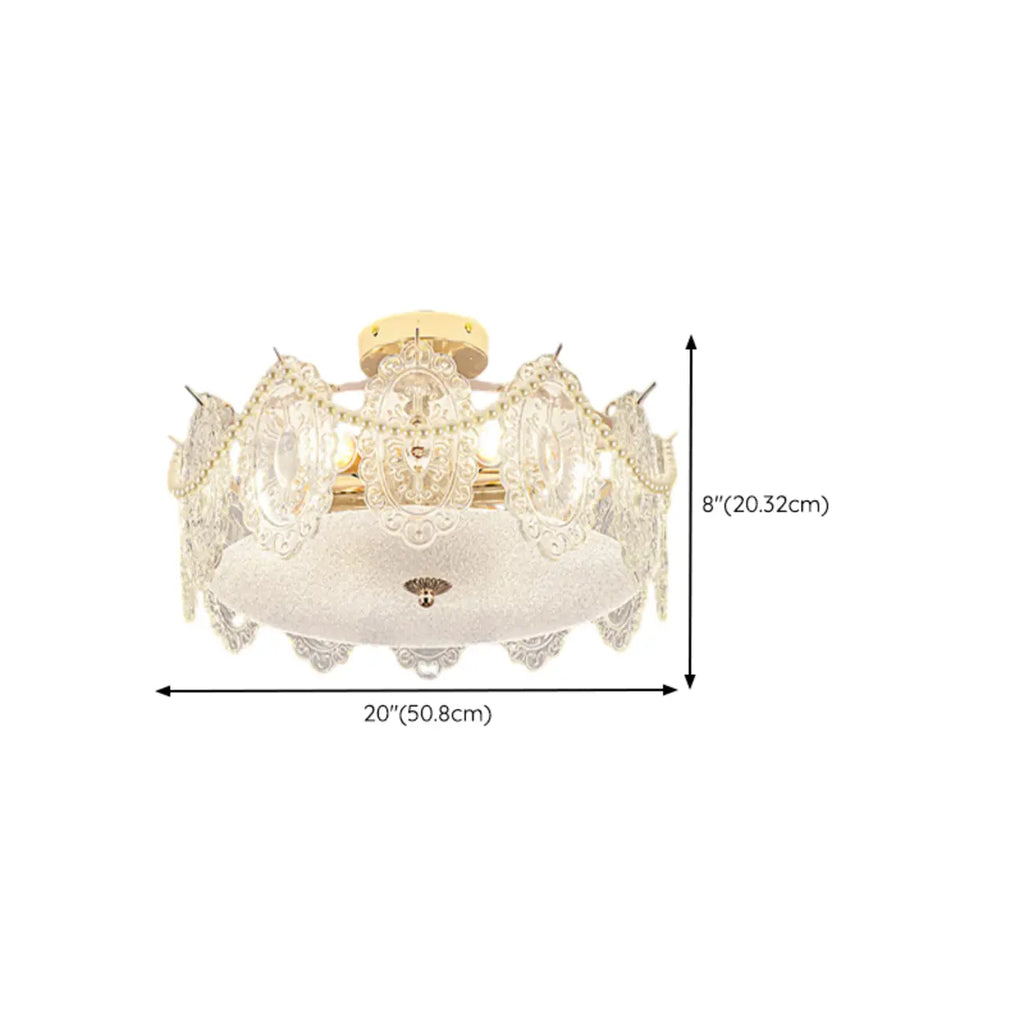 8 Modern Semi Flush Mount Ceiling Light for Living Room