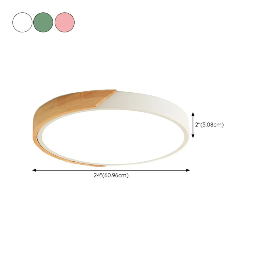 2Modern Circular Flush Ceiling Light for Residential Use