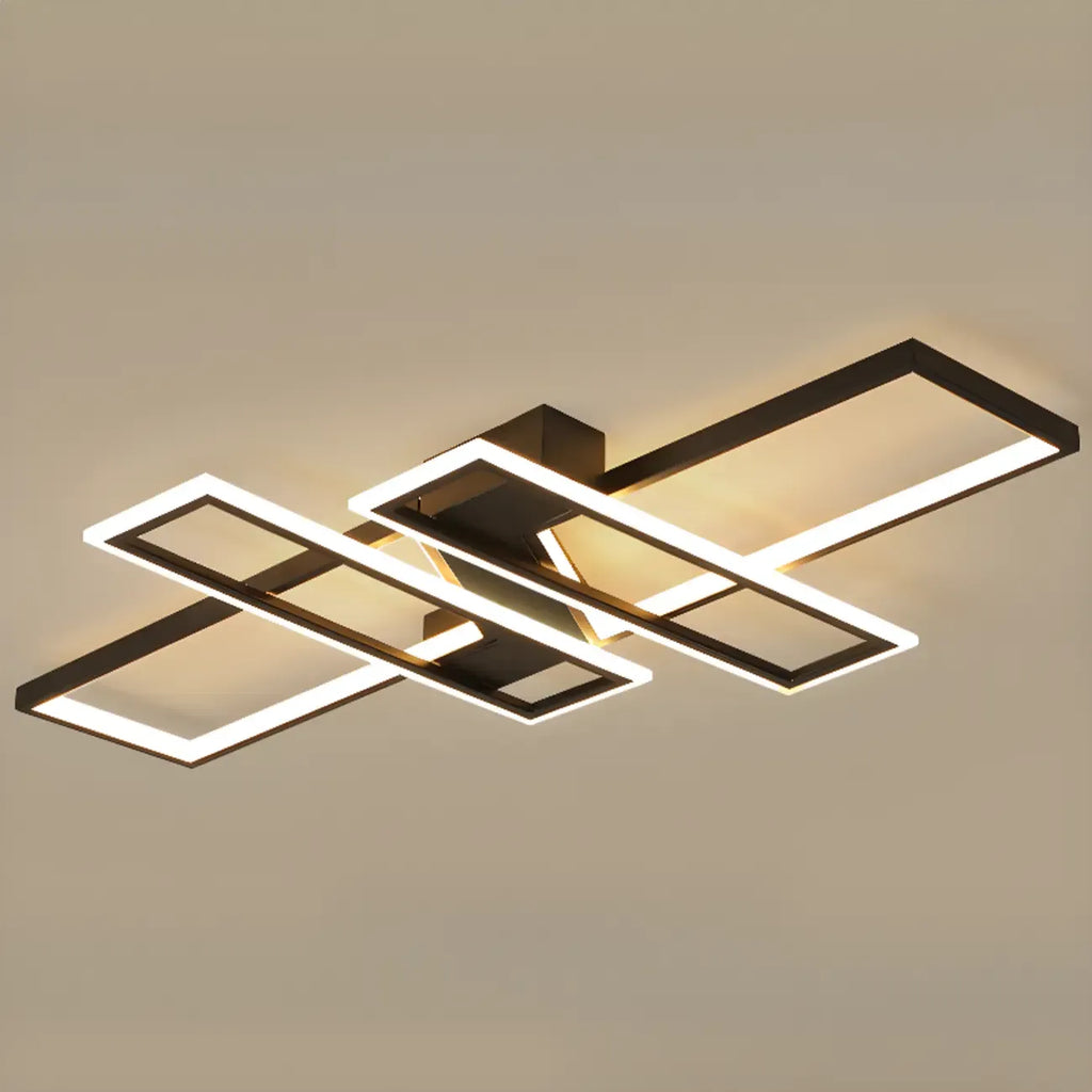 4-Light Modern LED Semi Flush Ceiling Light for Living Room